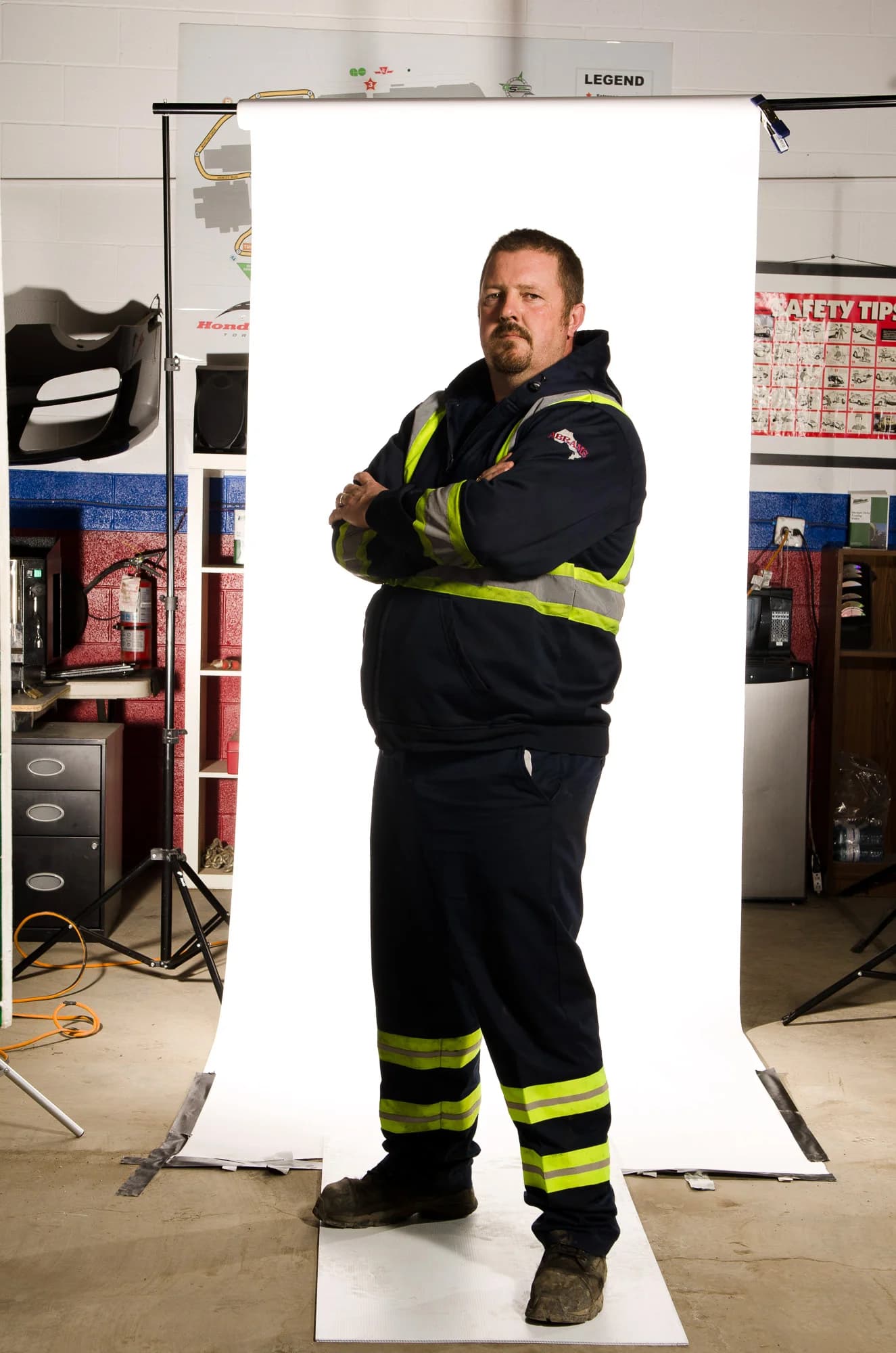 Heavy Rescue cast member on location