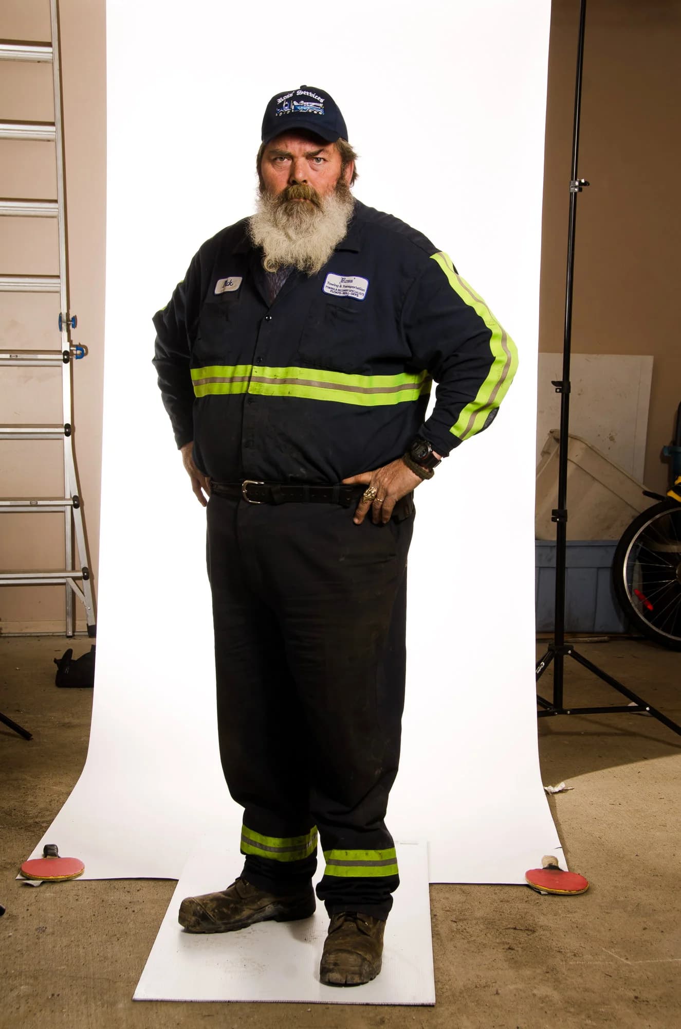 Heavy Rescue cast member on location